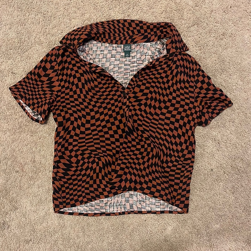 button up tshirt